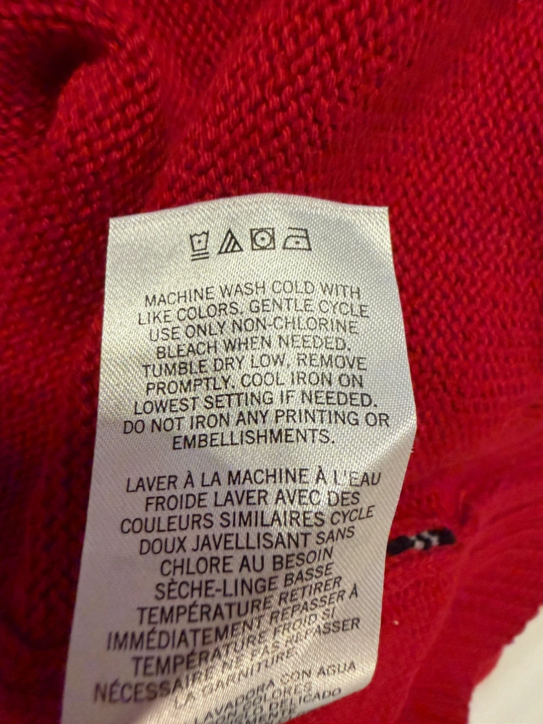 Nautica 1/4 Zip Sweater Red w/ Navy & White Boys Size M (10/12) - photo 4