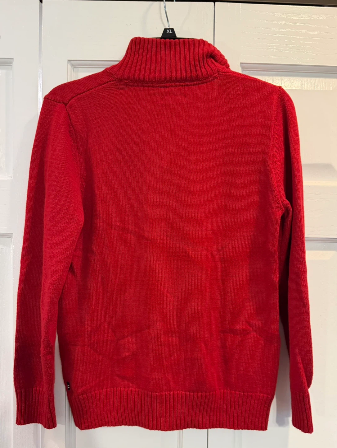 Nautica 1/4 Zip Sweater Red w/ Navy & White Boys Size M (10/12) - photo 5