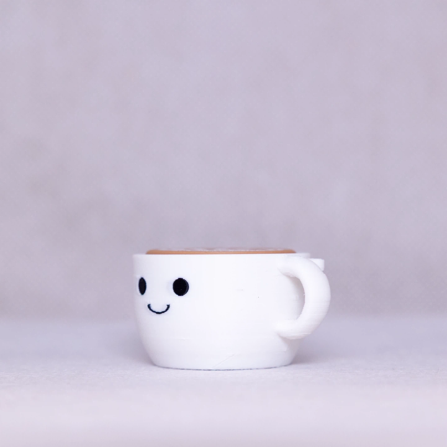 Coffee Cup Clicker Keychain with Latte Art - photo 3