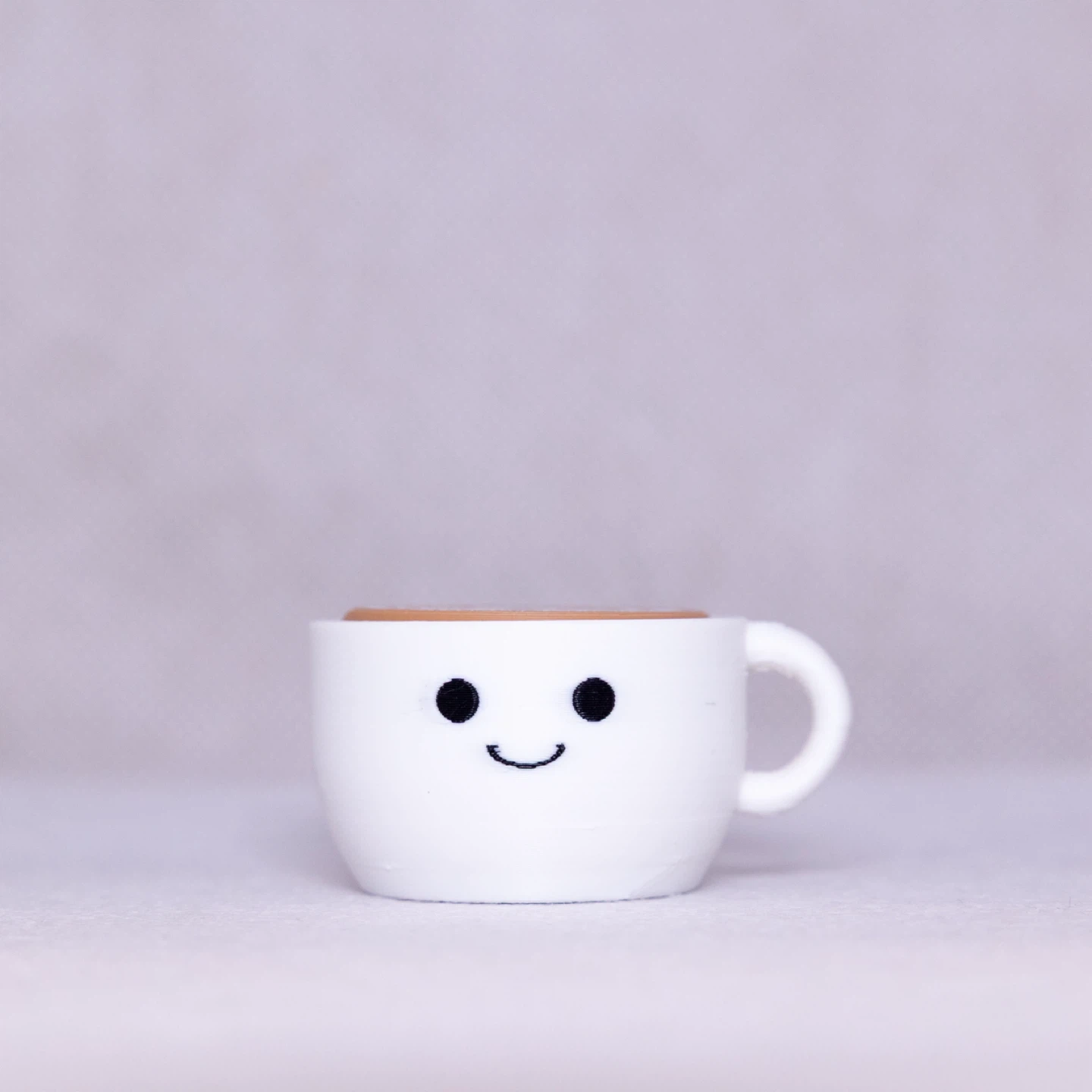 Coffee Cup Clicker Keychain with Latte Art