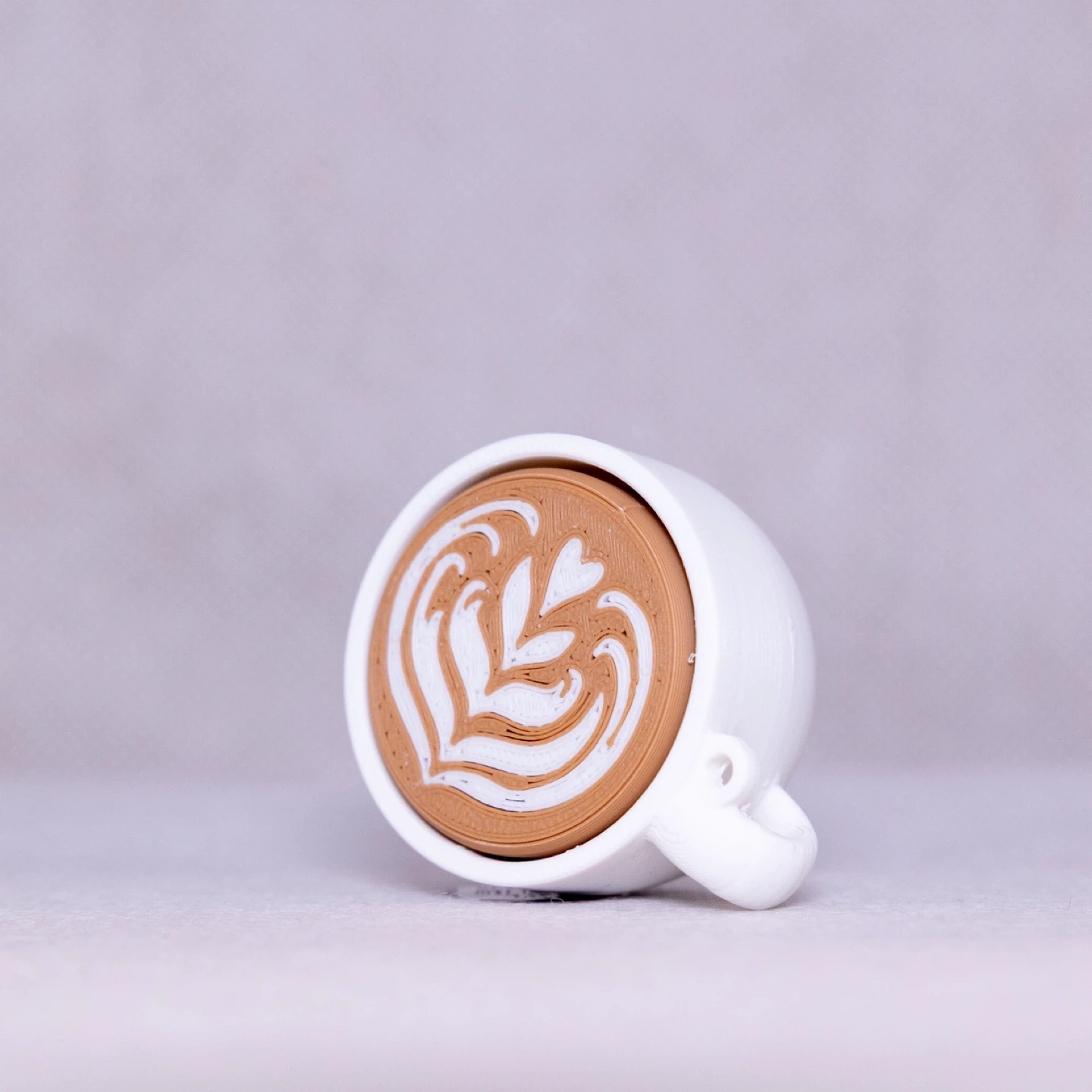 Coffee Cup Clicker Keychain with Latte Art - photo 2