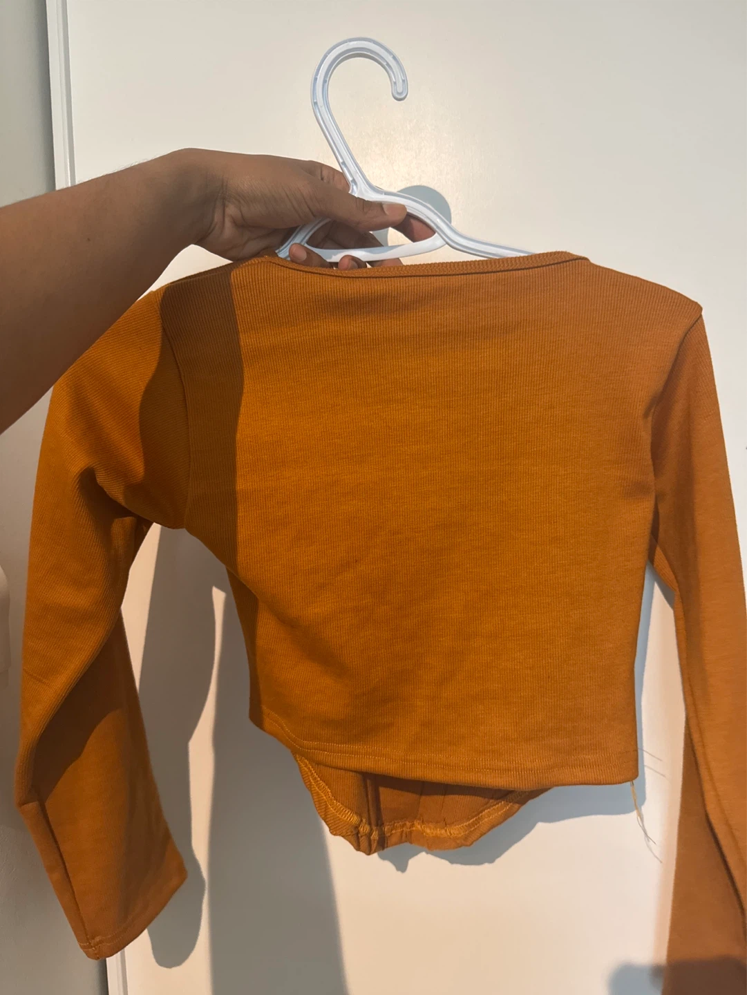 Women's Orange Long-Sleeve Corset Top - photo 3