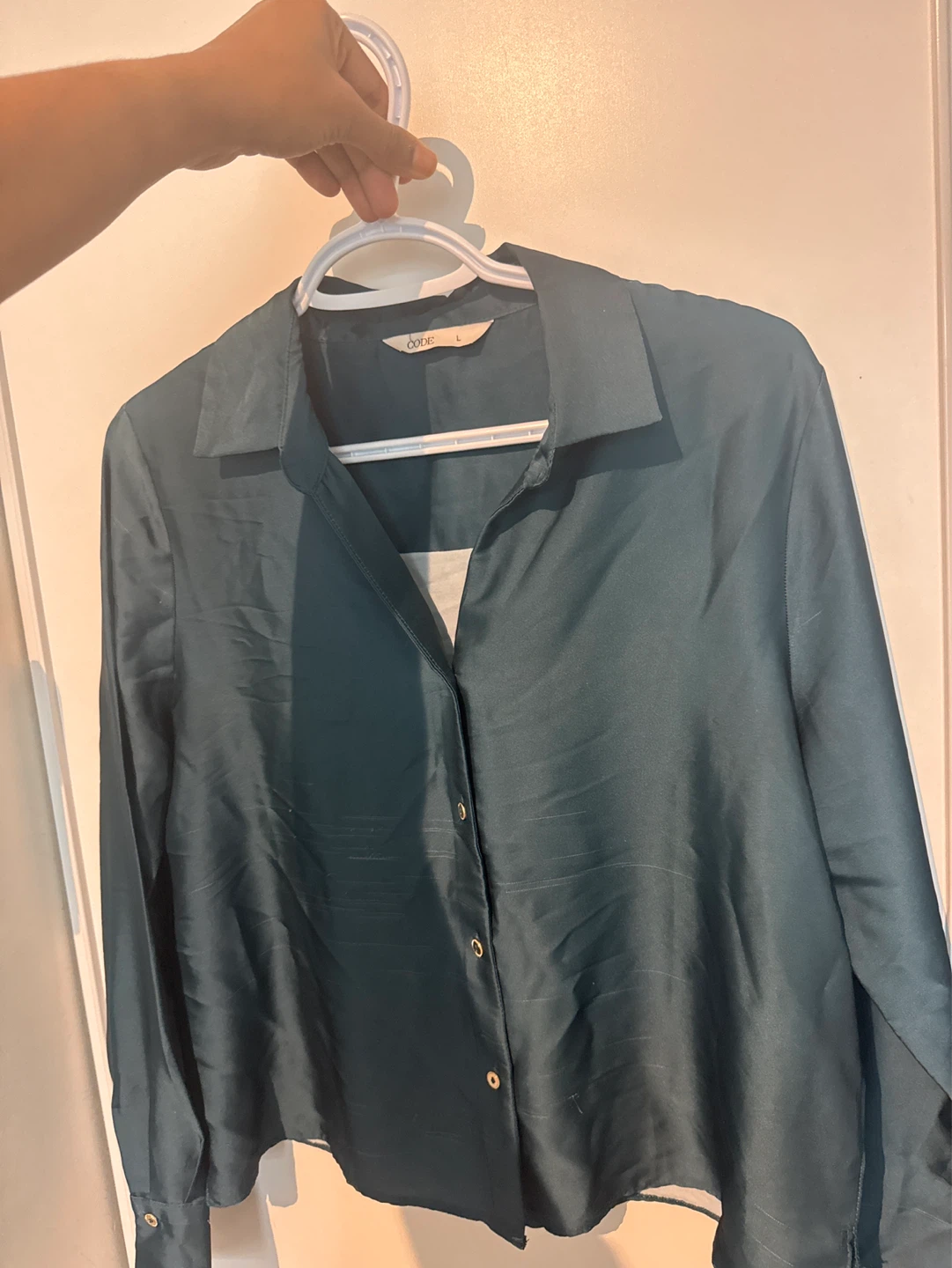 OODIE Button-Up Shirt - Teal - Size L
