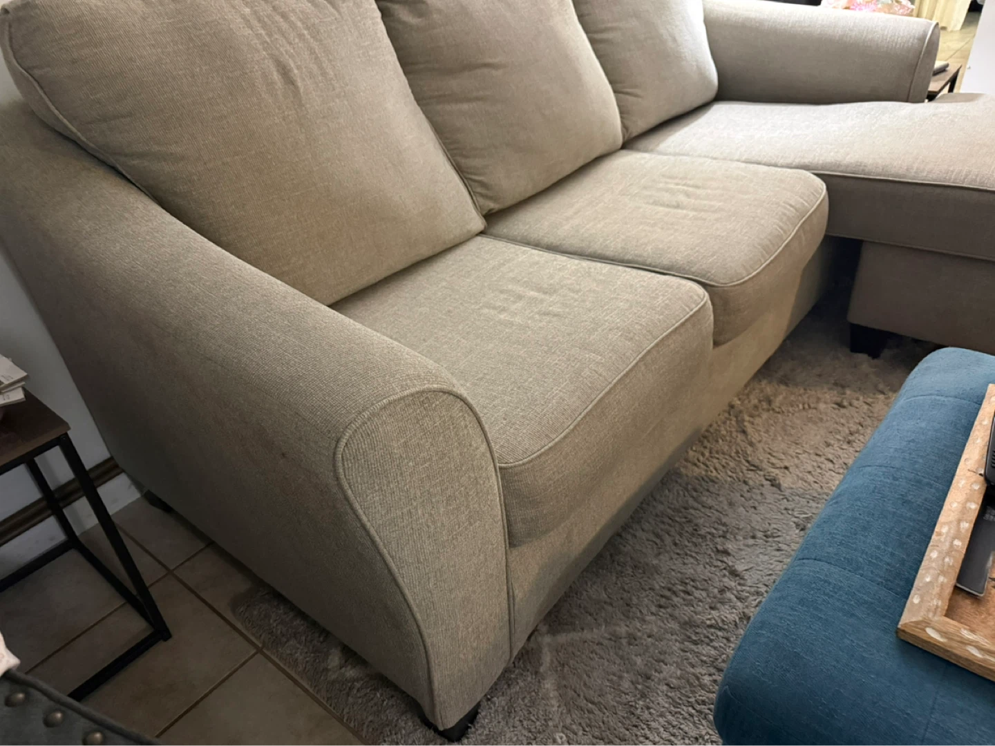 Light Gray Sectional Sofa - photo 4