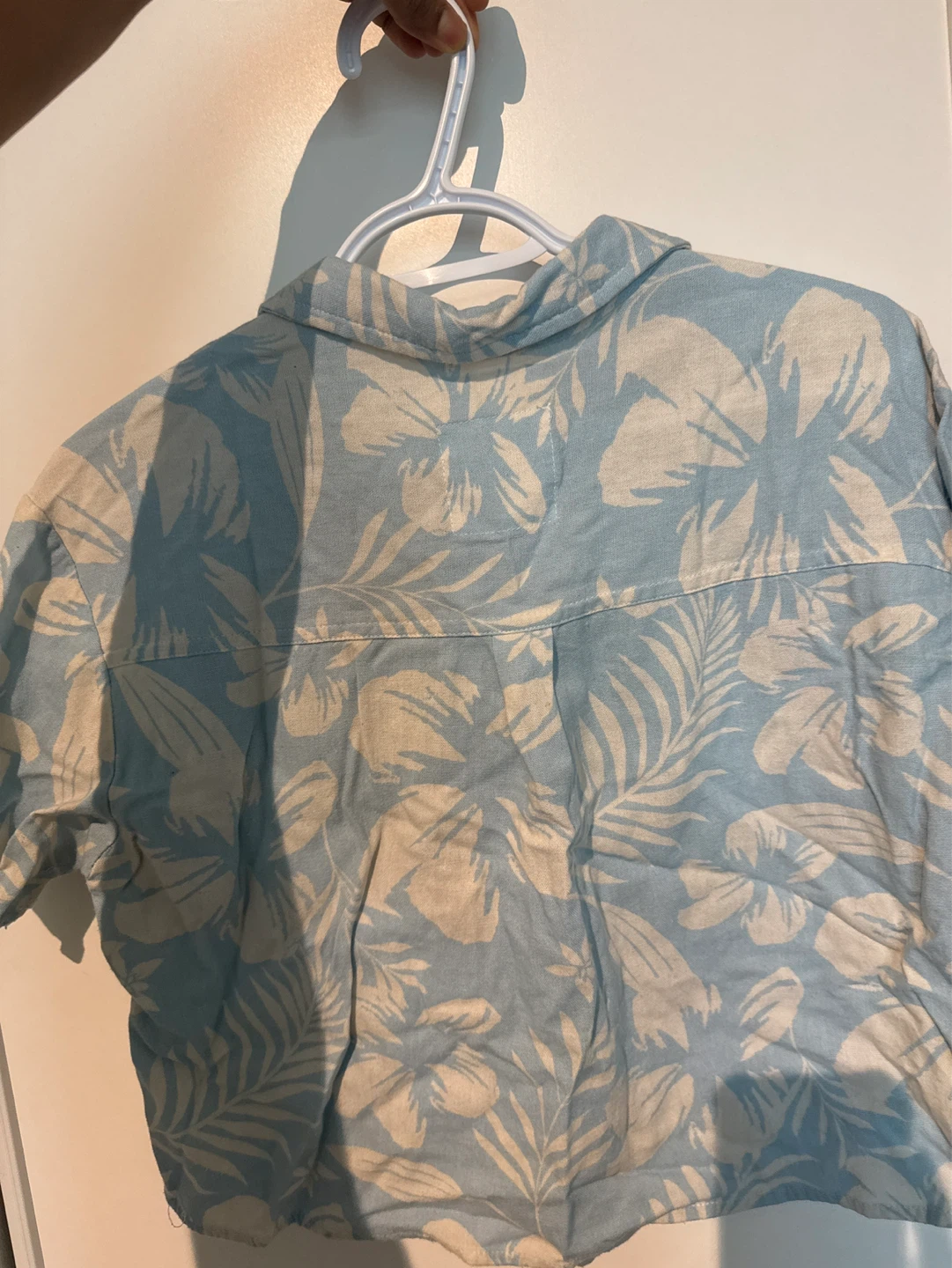 Light Blue Floral Button-Up Shirt - photo 2