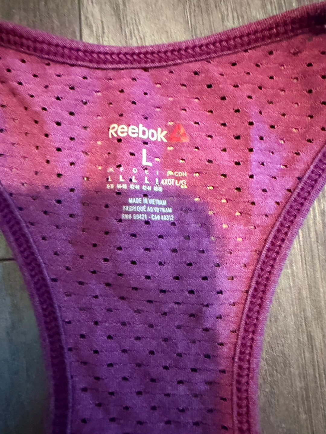 Reebok Women's Purple Racerback Tank Top - Size L - photo 3