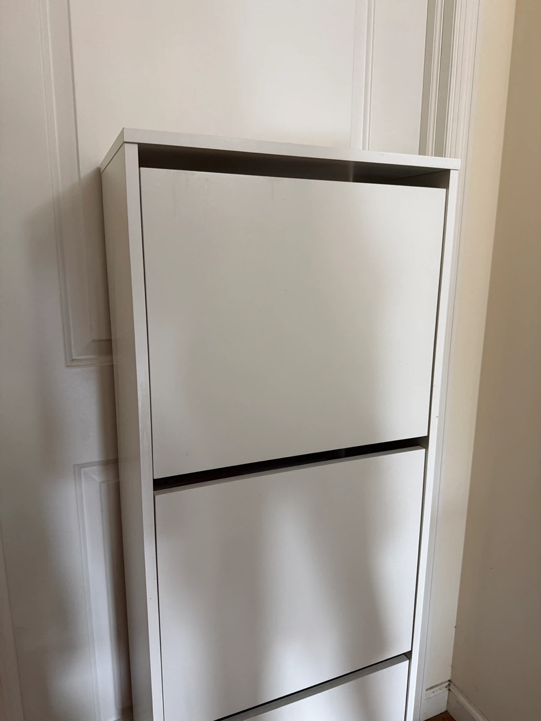 White 3-Tier Shoe Cabinet - photo 2