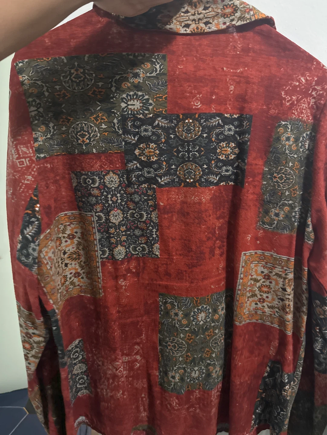 SHEIN Long Sleeve Patchwork Shirt - photo 2