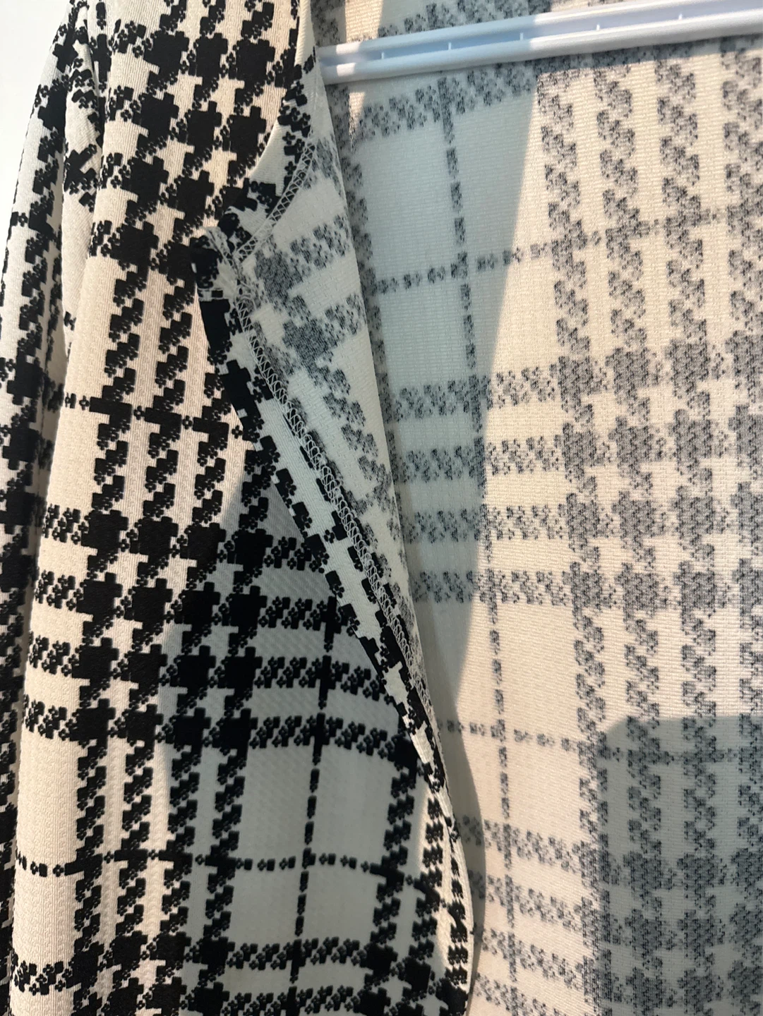 Black and White Plaid Cardigan - photo 3