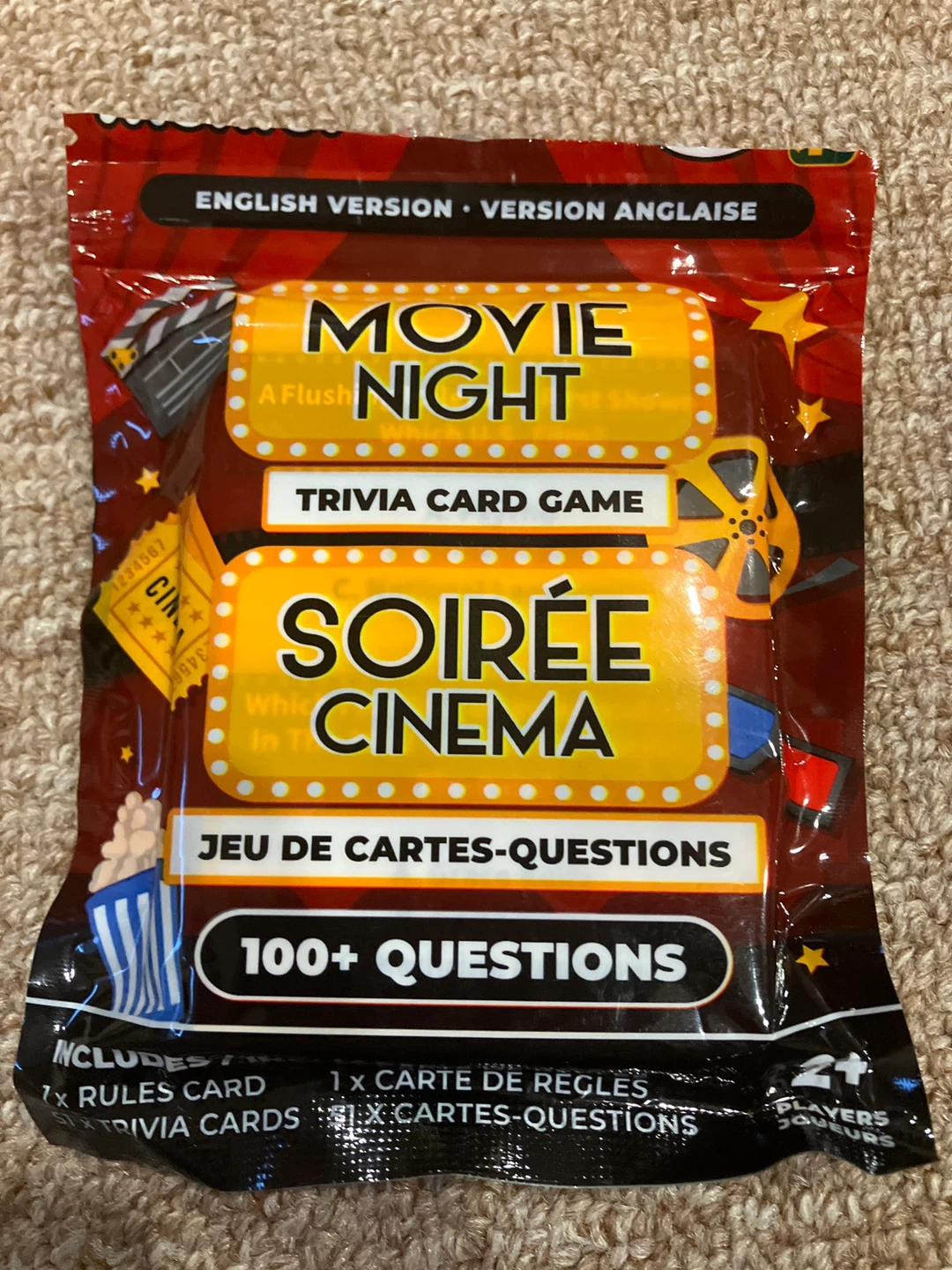 Movie Night Trivia Card Game