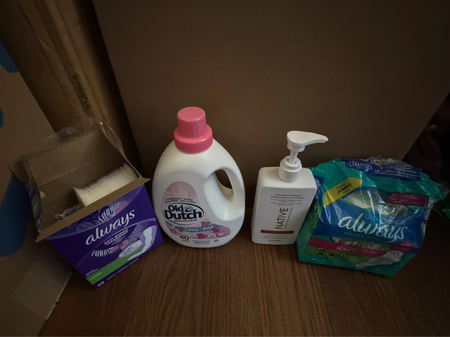 Always Ultra Thin Pads & Old Dutch Laundry Detergent