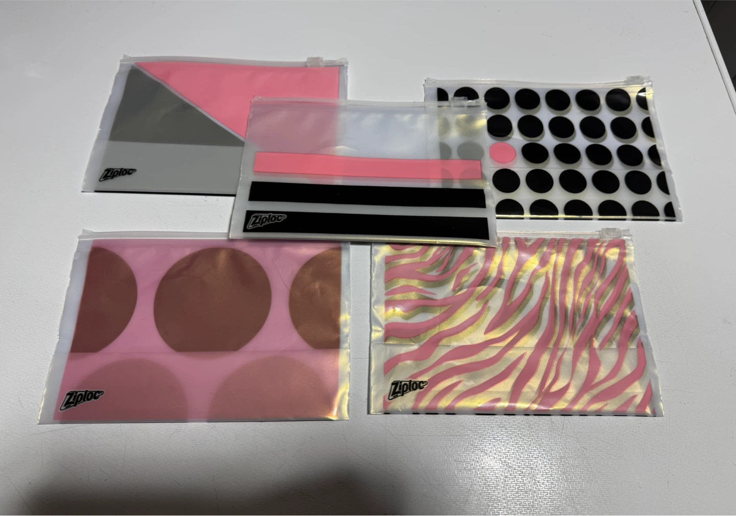 Ziploc Reusable Storage Pouches – Set of 5 NEW
