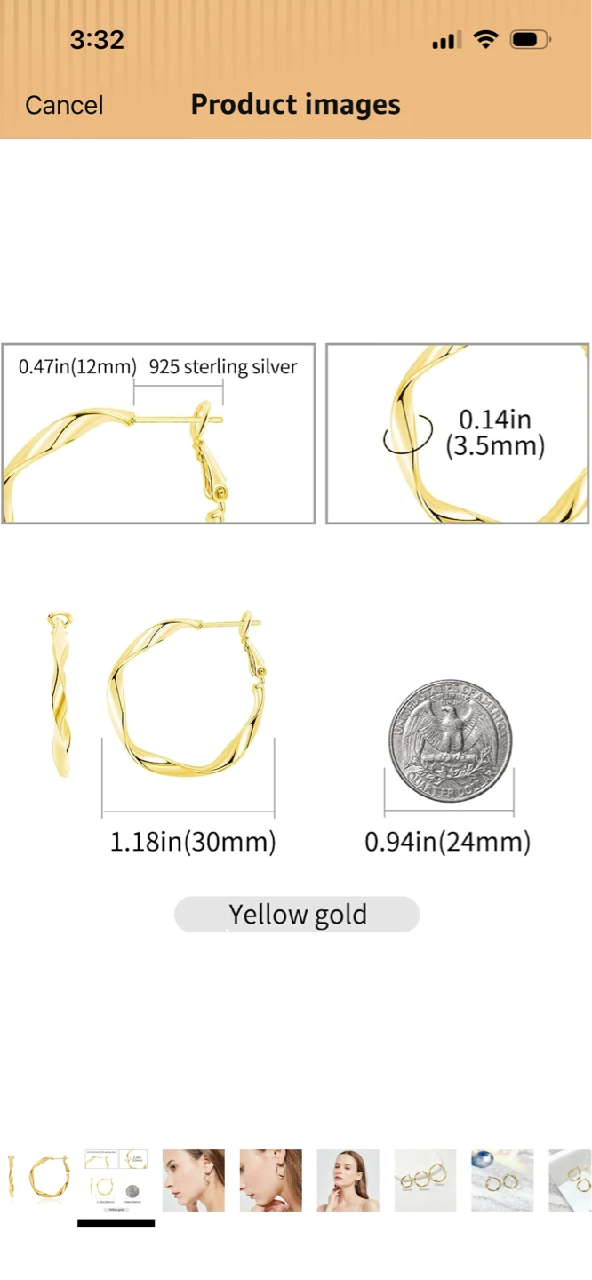 TGNEL Twisted Hoop Earrings - photo 3