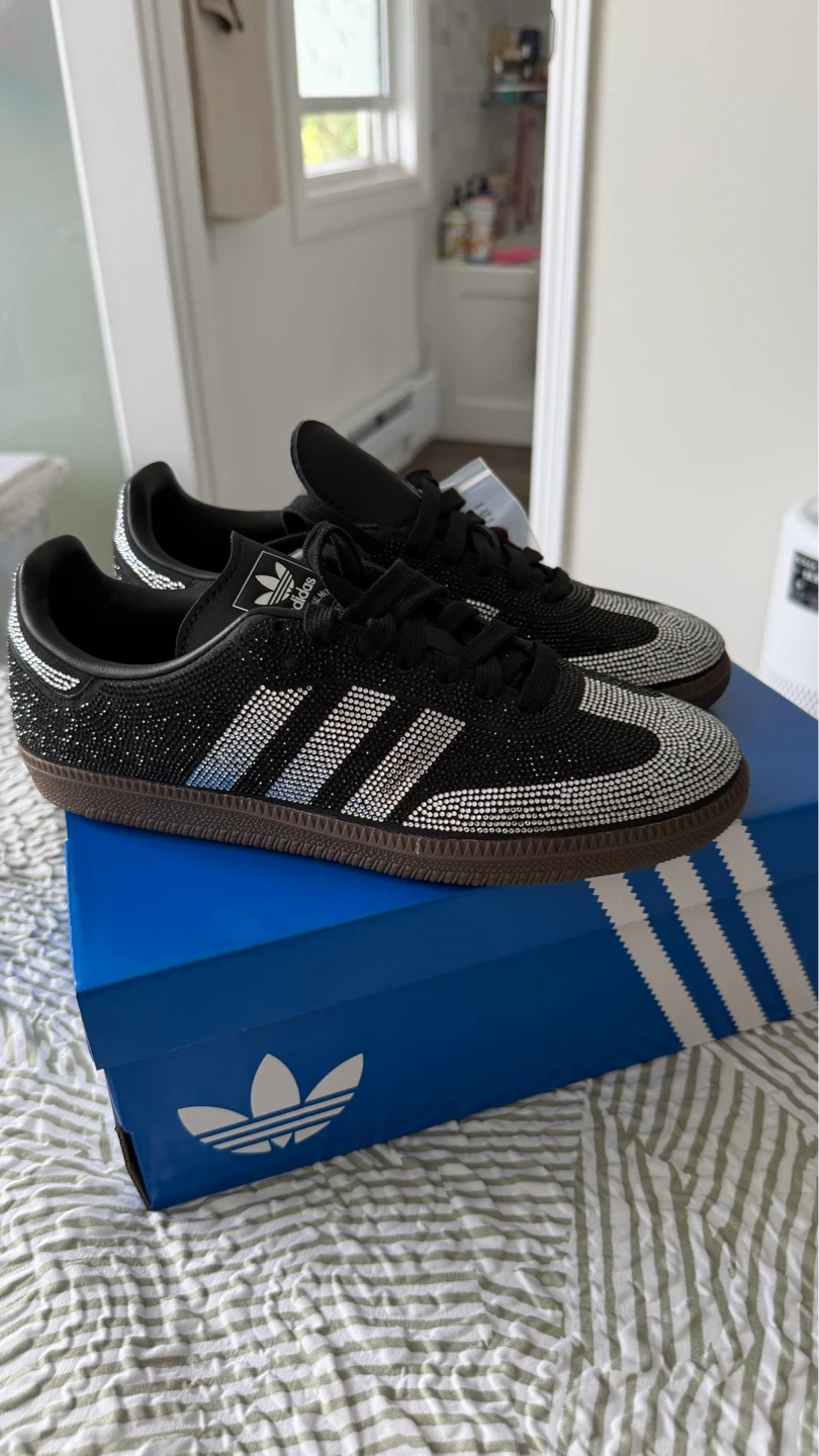 Adidas Samba- Black Crystal Embellished - Size 7 Womens - photo 4