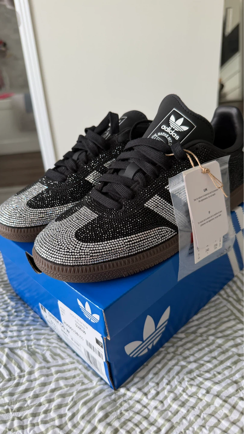 Adidas Samba- Black Crystal Embellished - Size 7 Womens