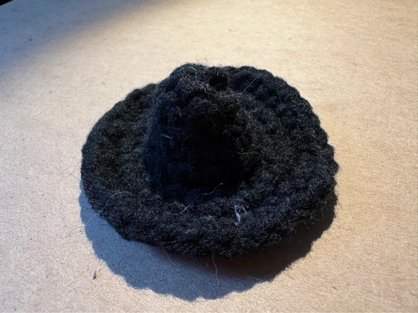 Black knitted hat
