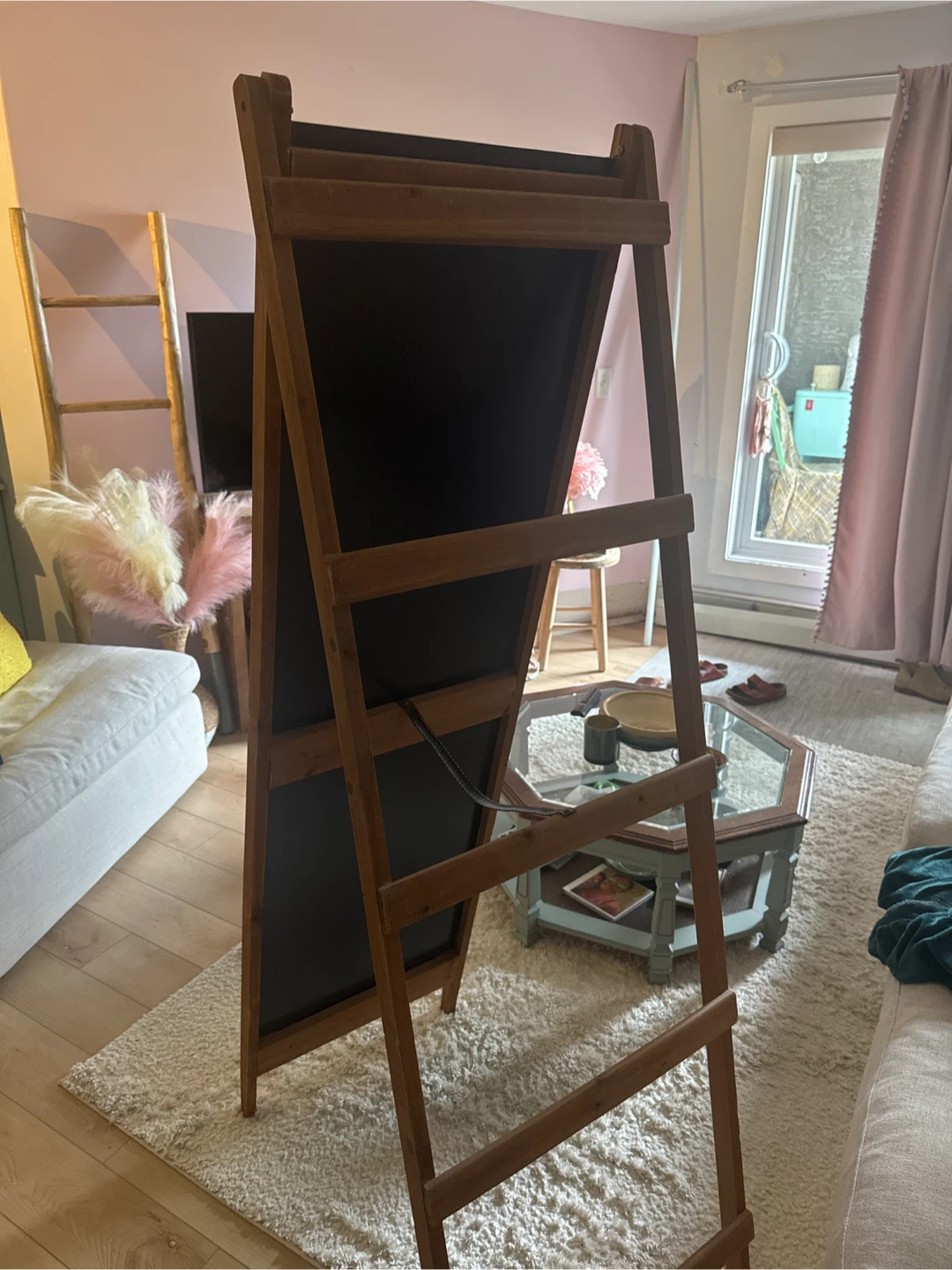 Wooden A-Frame Floor Mirror - photo 2