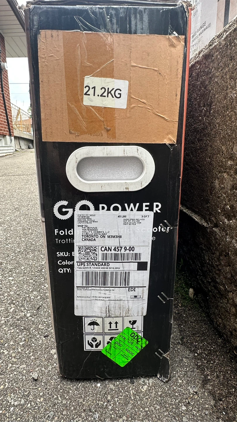 GO POWER 500W Foldable Electric Scooter 30km/h New Sealed - photo 4