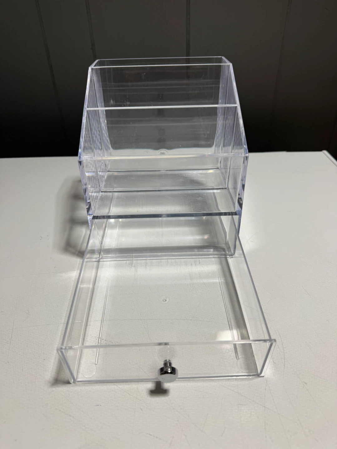 Clear Acrylic Makeup Organizer with Drawer - photo 2