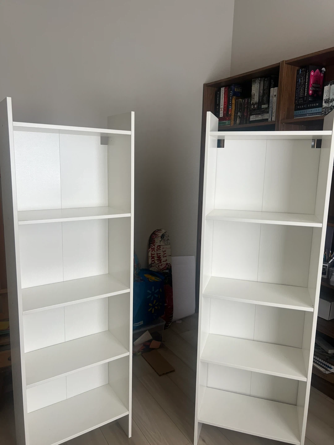 Two White Ikea BAGGEBO Bookshelves - photo 3