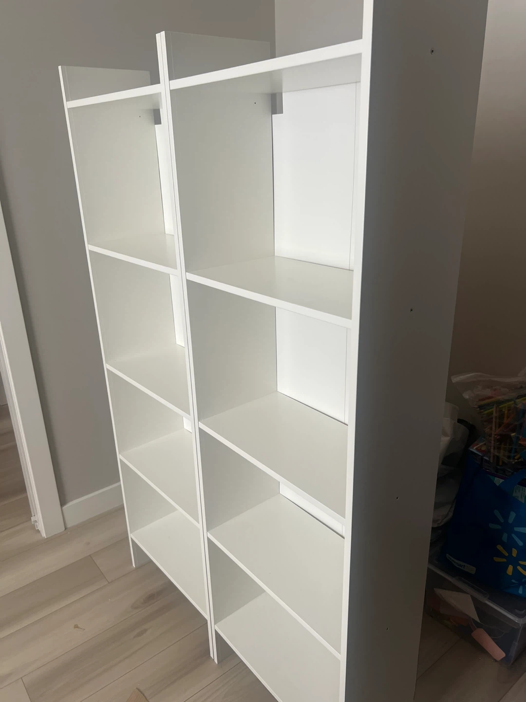 Two White Ikea BAGGEBO Bookshelves - photo 5