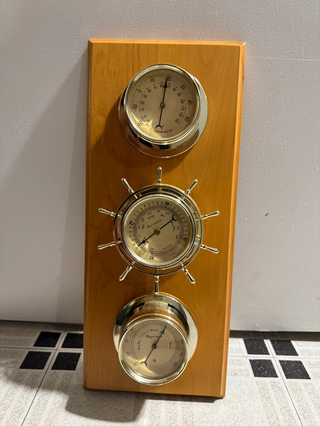Nautical Weather Station – Thermometer, Barometer & Hygrometer