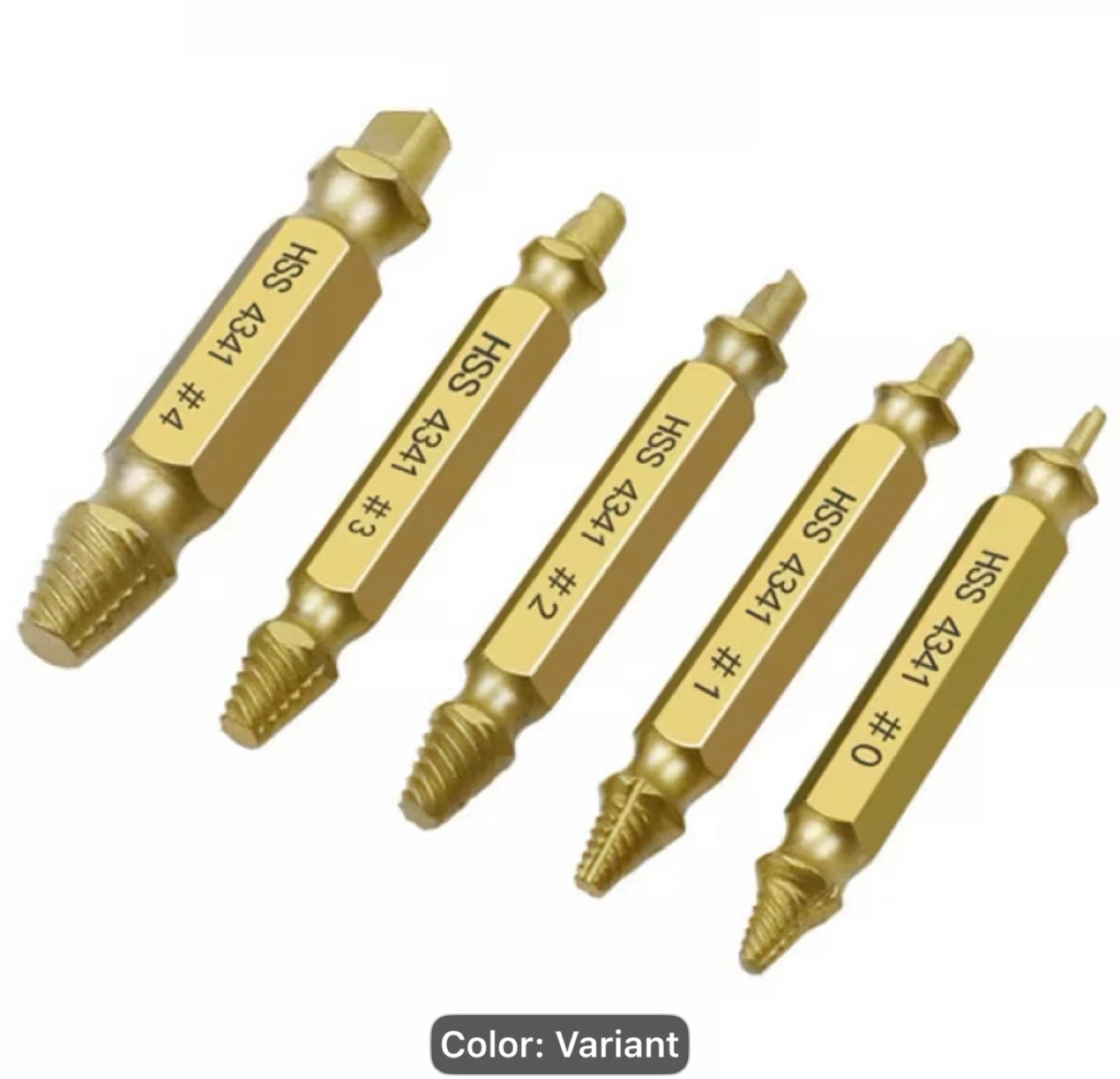 5pcs/set Damaged Screw Extractor Kit Stripped Screw