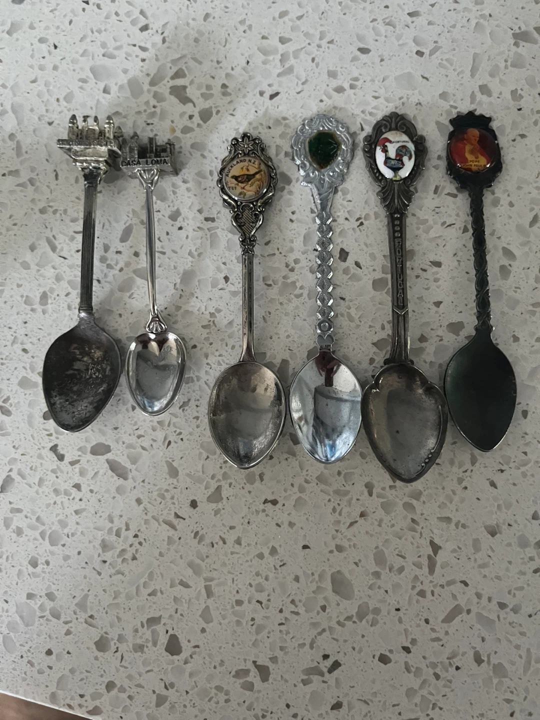 Collection of 6 Souvenir Spoons