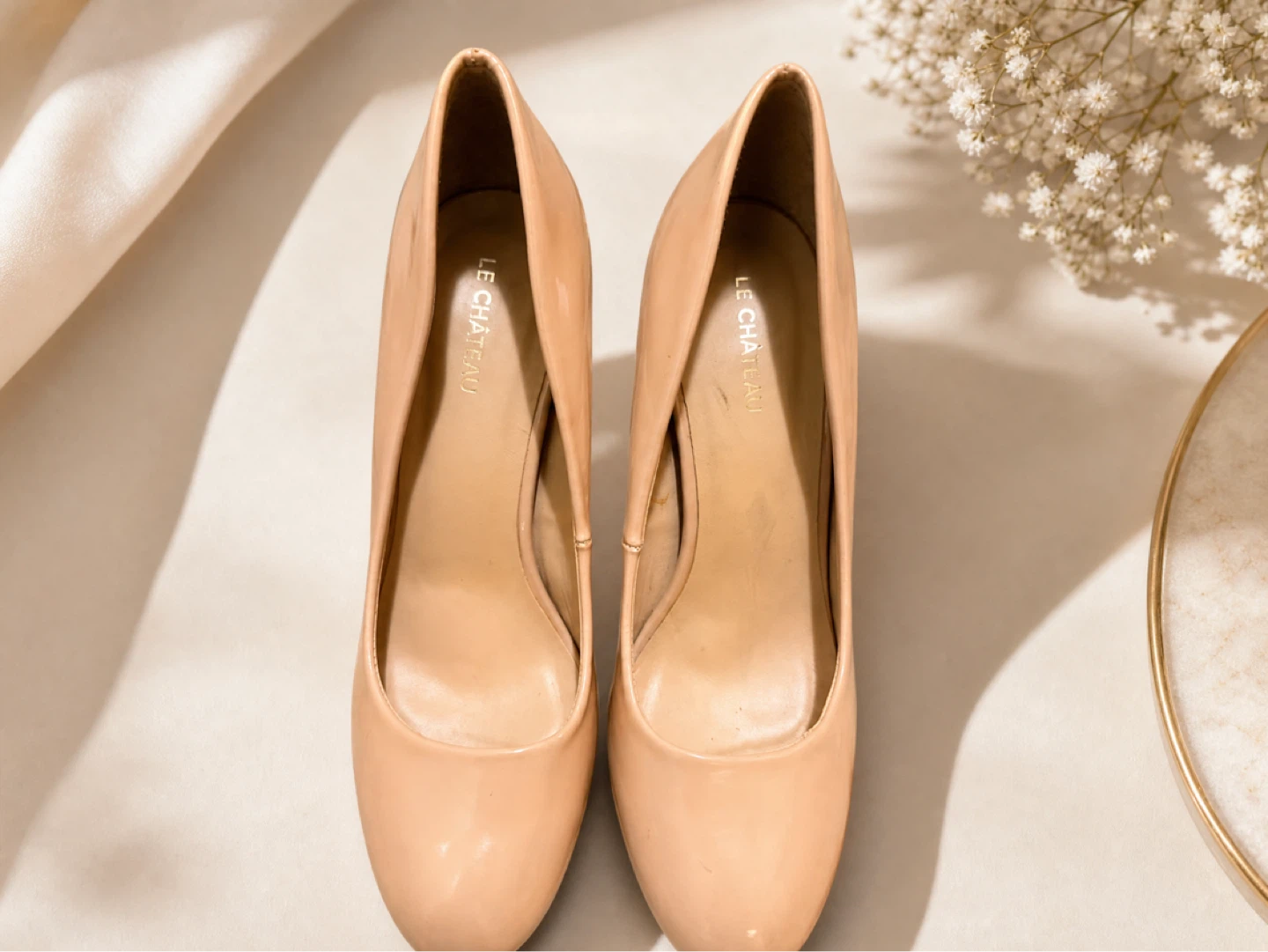 Le Château Blush Heels Size 8