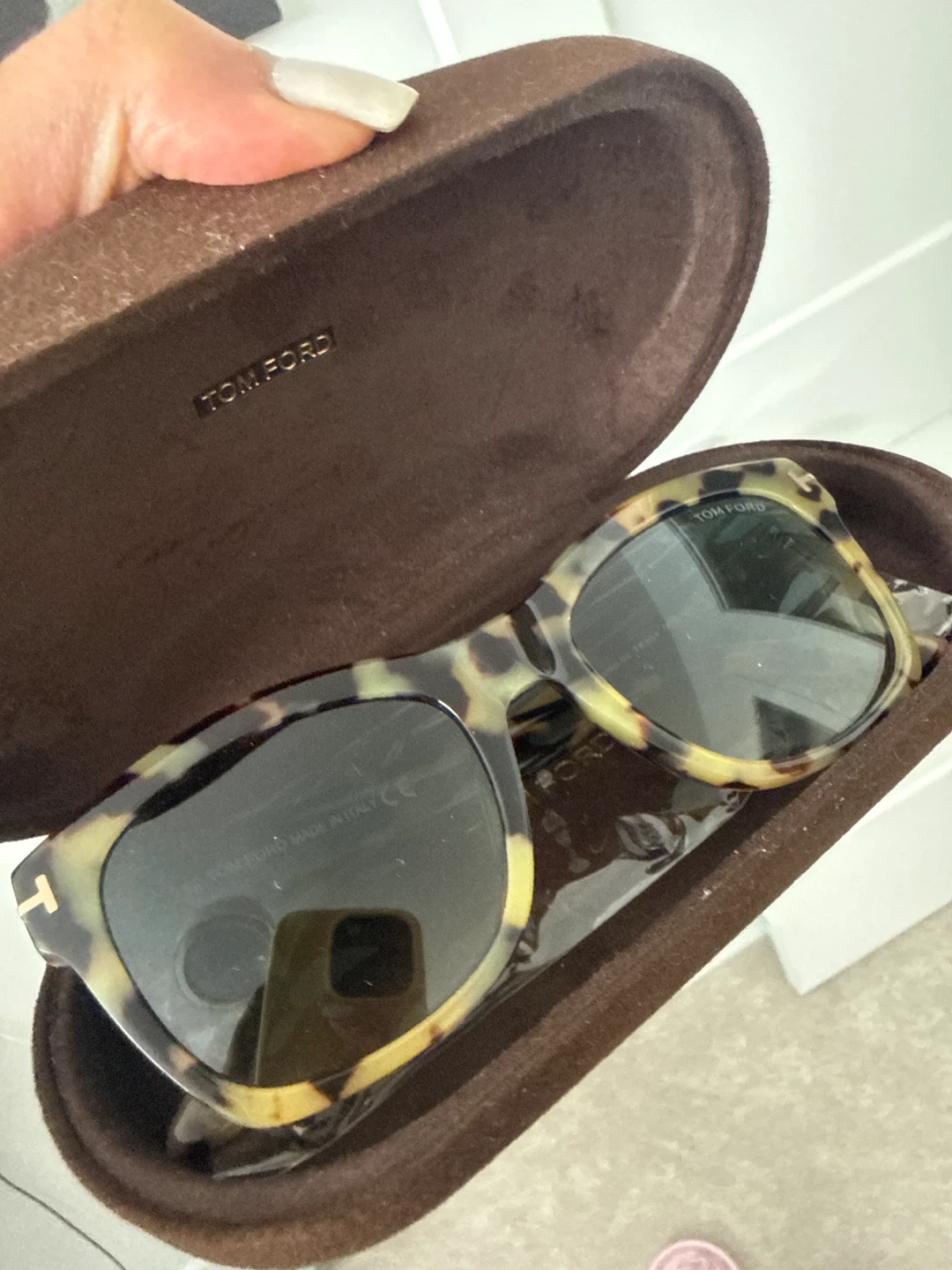 TOM FORD Tortoiseshell Sunglasses with Case