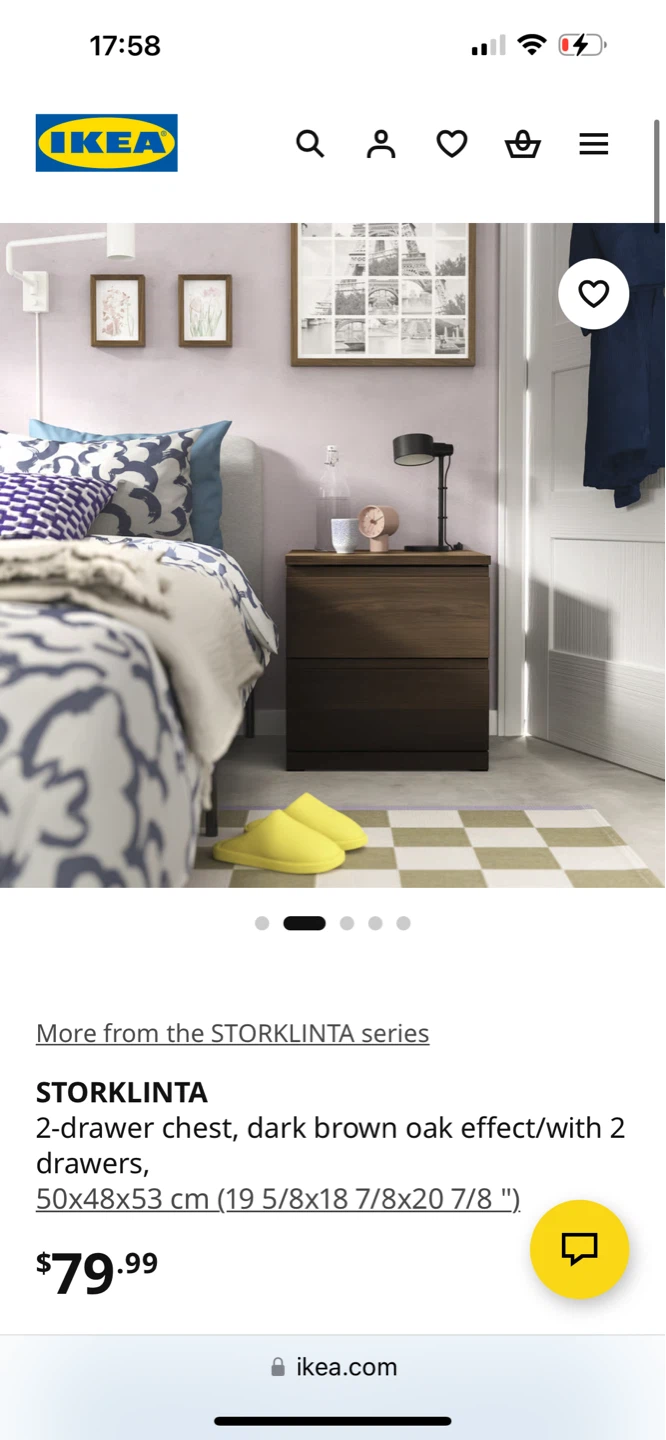 🔥Moving Sale🔥IKEA Black 2-Drawer Small Cabinet - photo 3