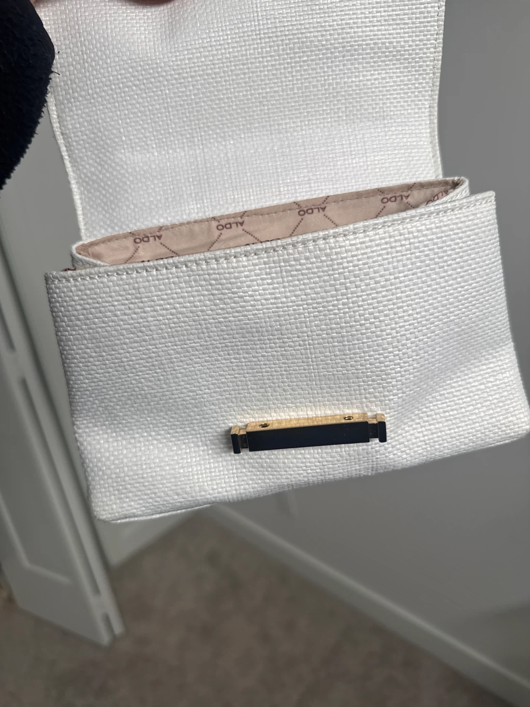 ALDO white and multicolor Chevron Woven Crossbody Bag - photo 2