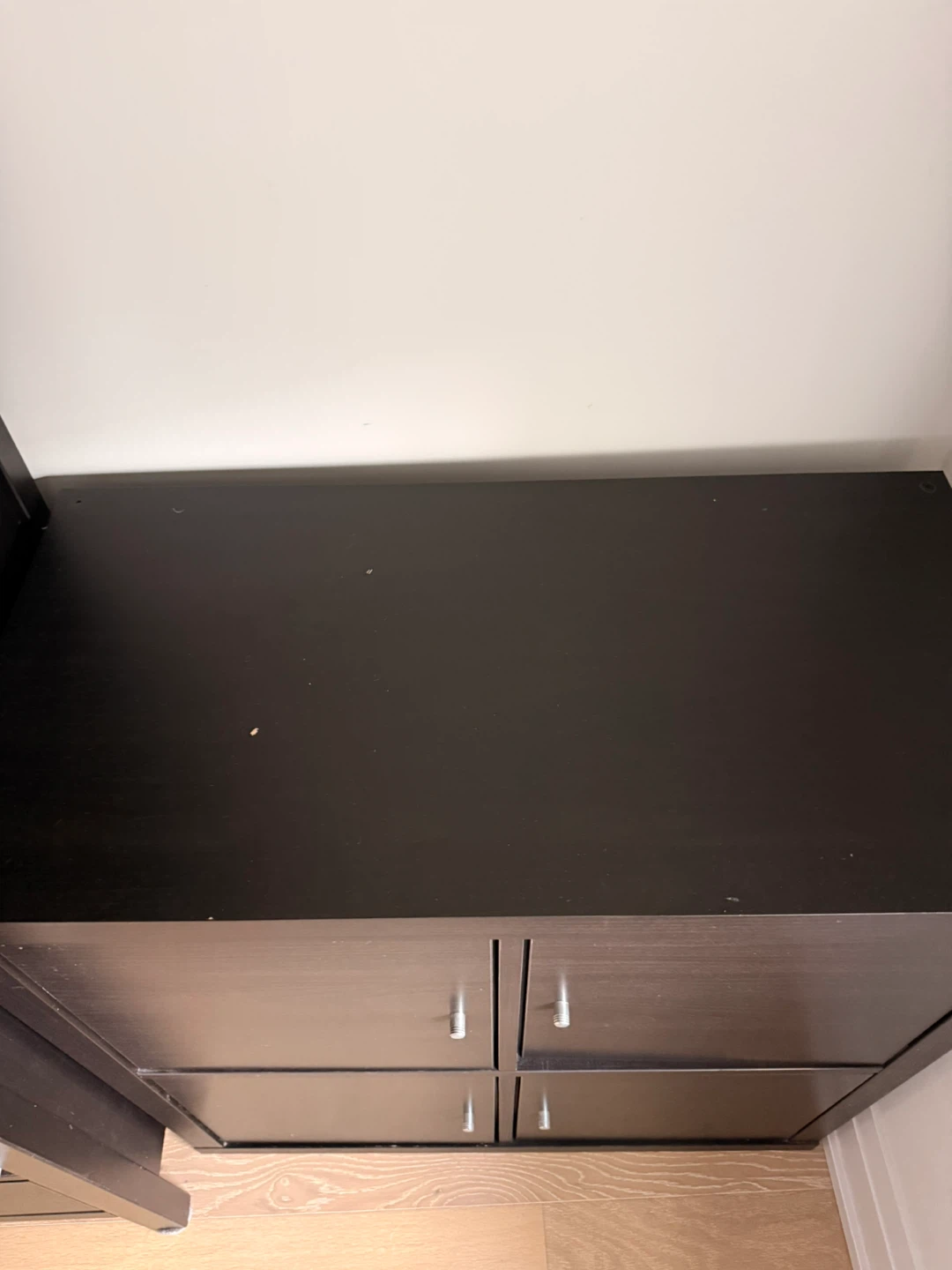 Dark Brown 4-Cube Storage Unit with Doors - photo 2