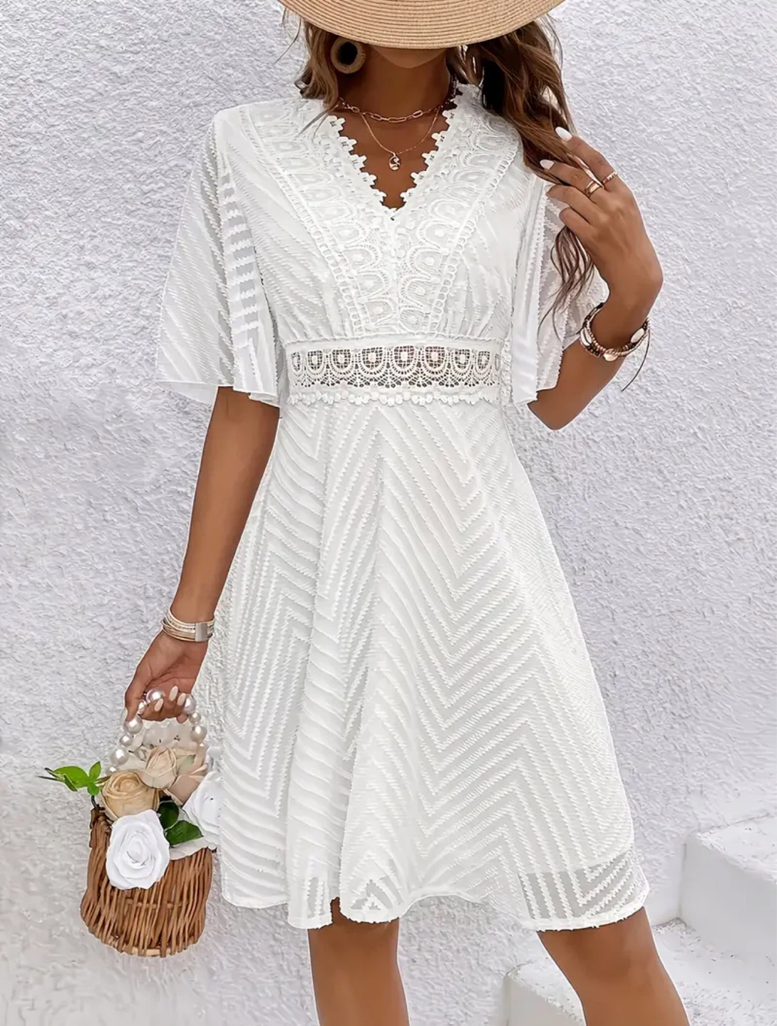 New White A-Line Dress - photo 3