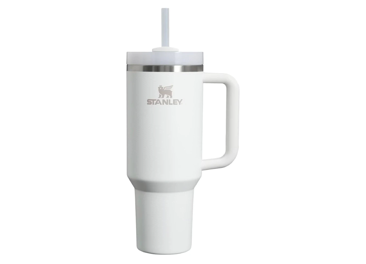 Stanley White Tumbler with Straw