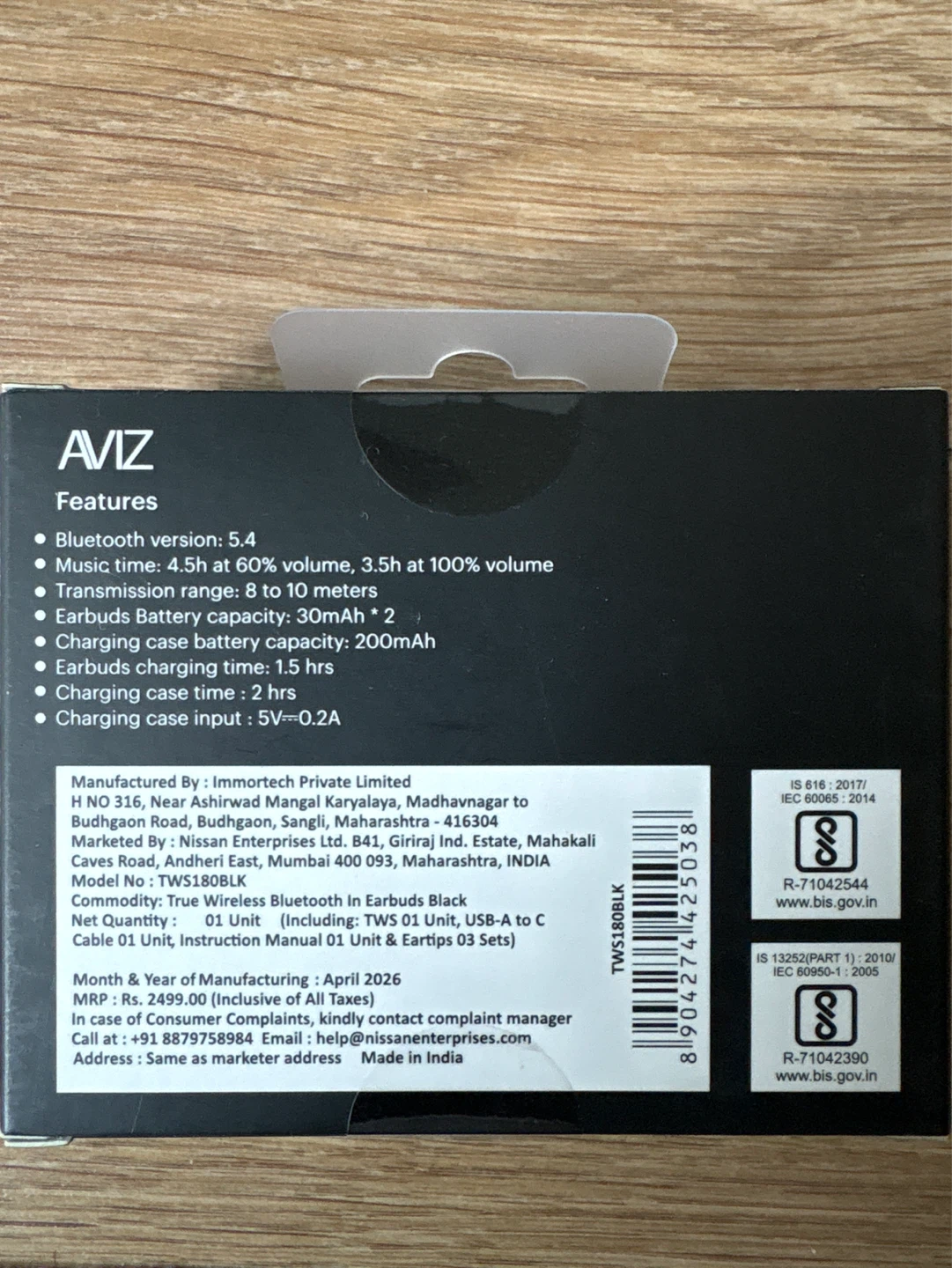 Wireless Stereo Earbuds-Black - photo 2