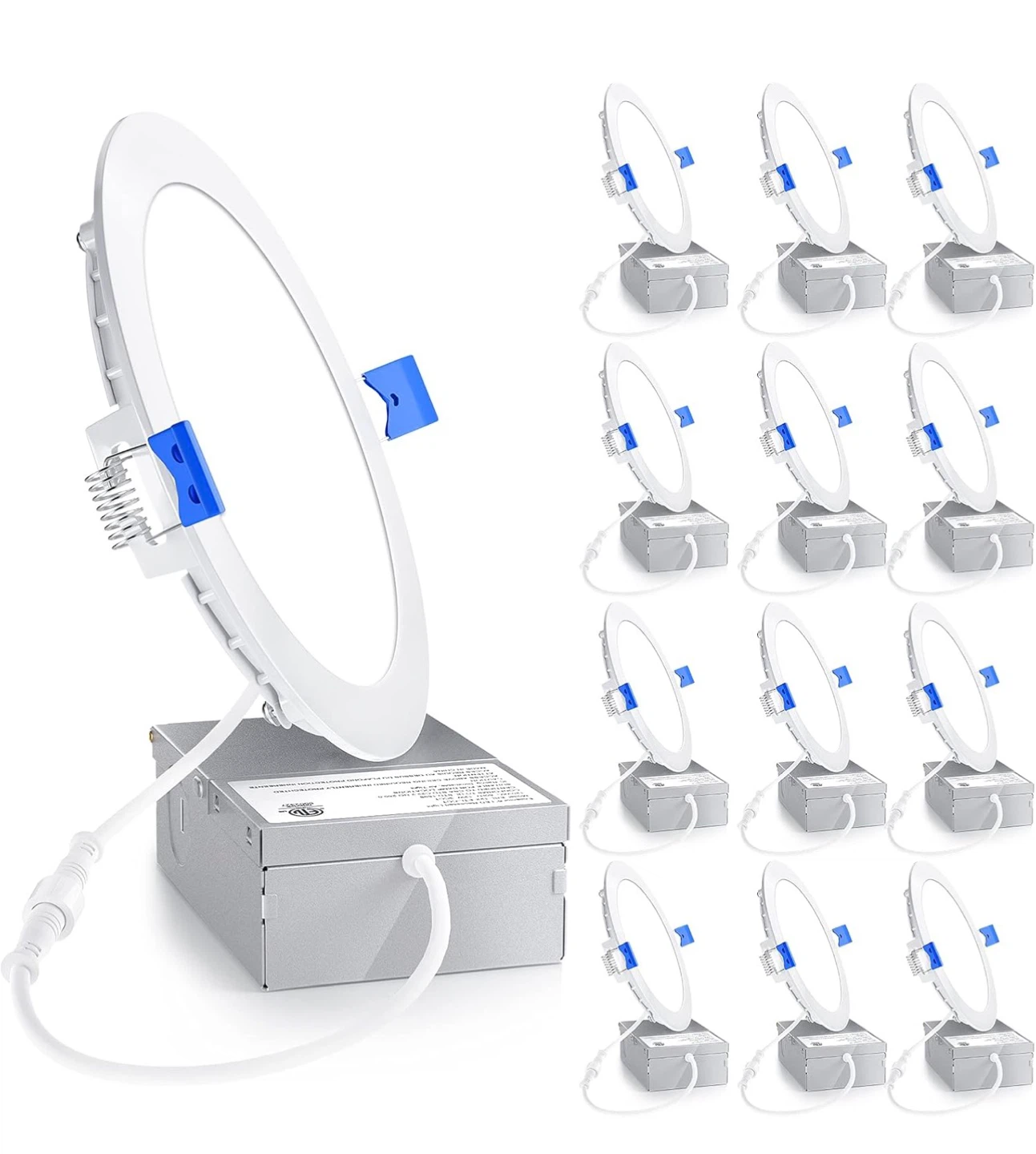 12 Pack 12W LED Recessed Ceiling Lights