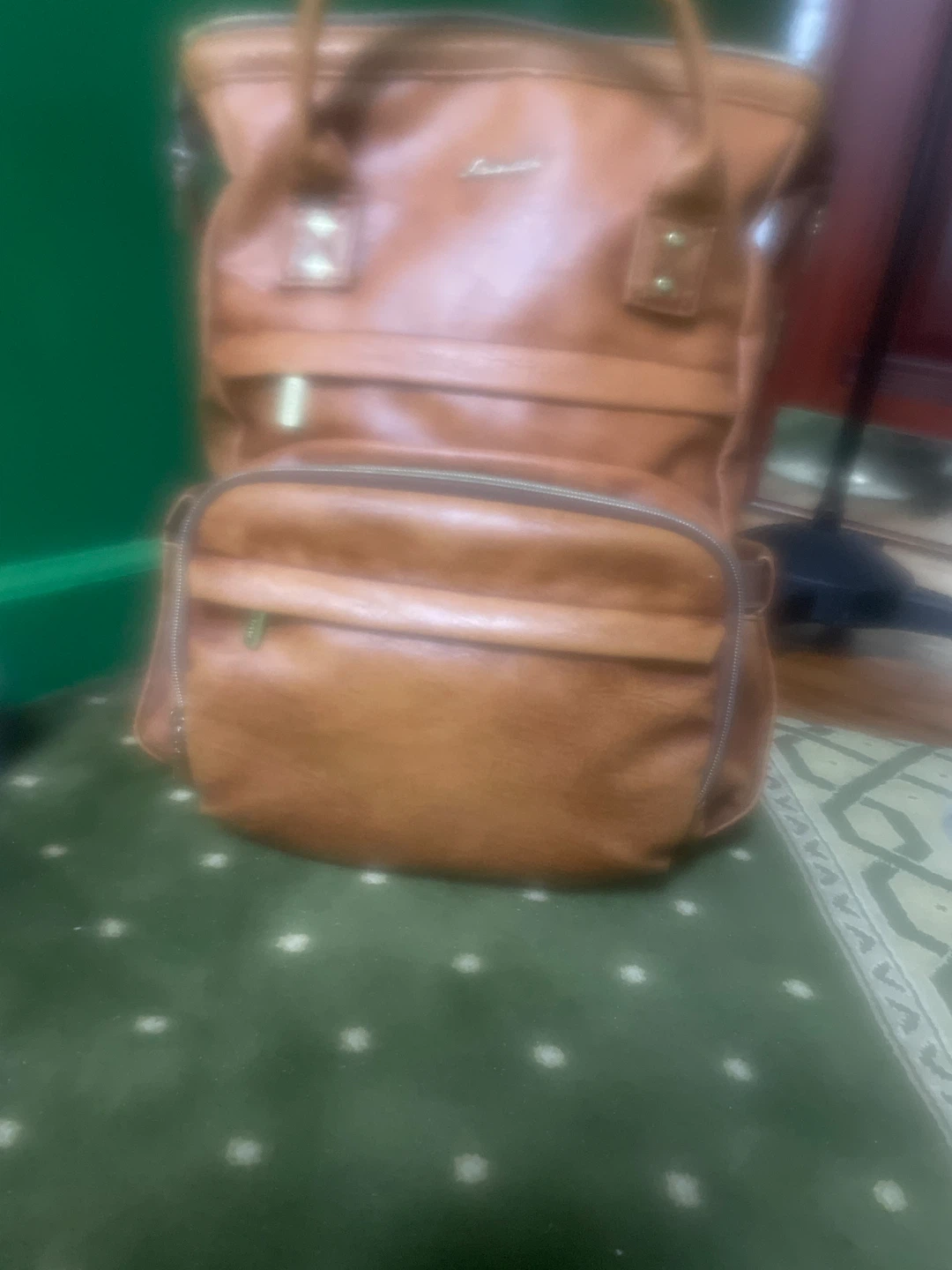 Brown Leather Backpack