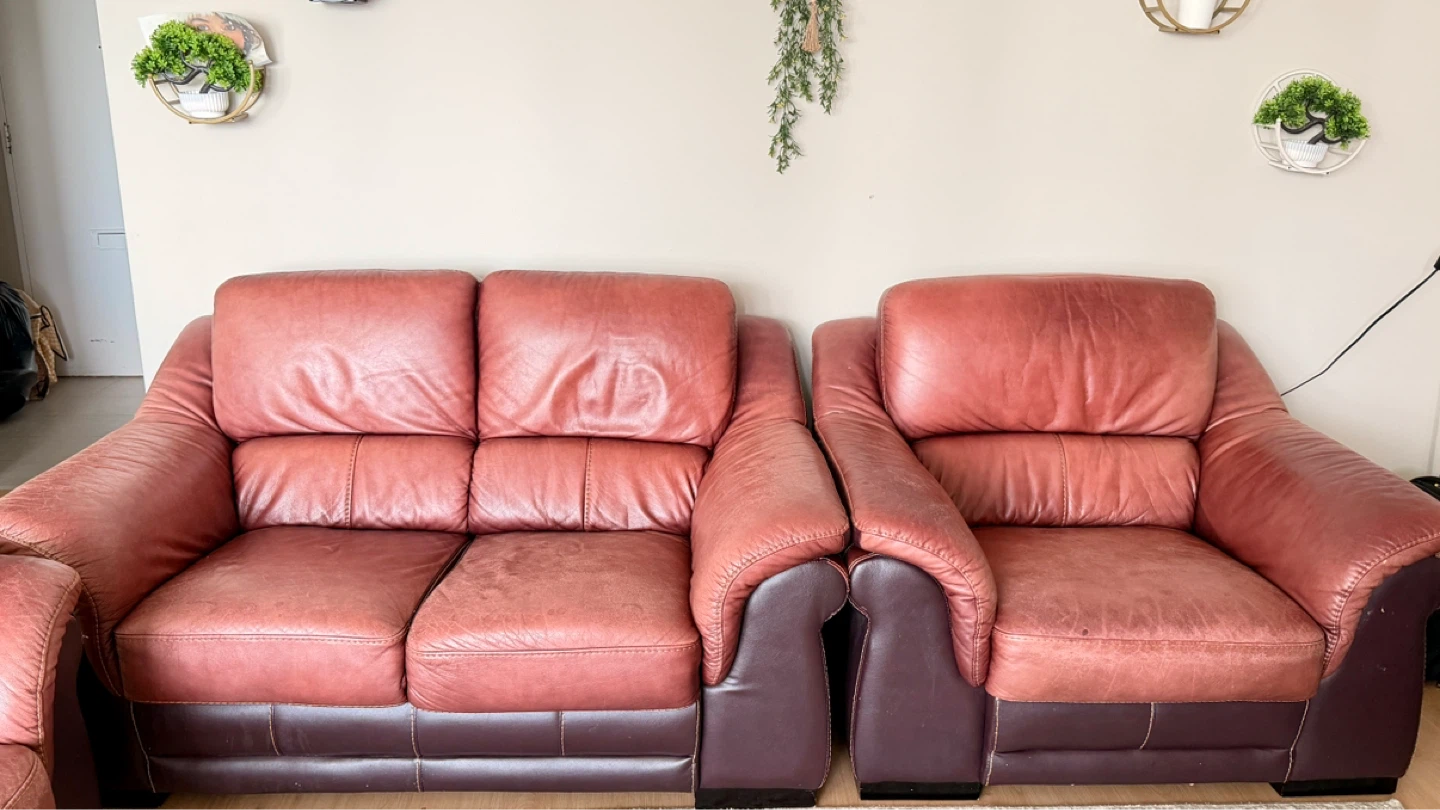 Leather Sofa Set for Sale – 3 Seater, 2 Seater & 1 Seater - photo 3