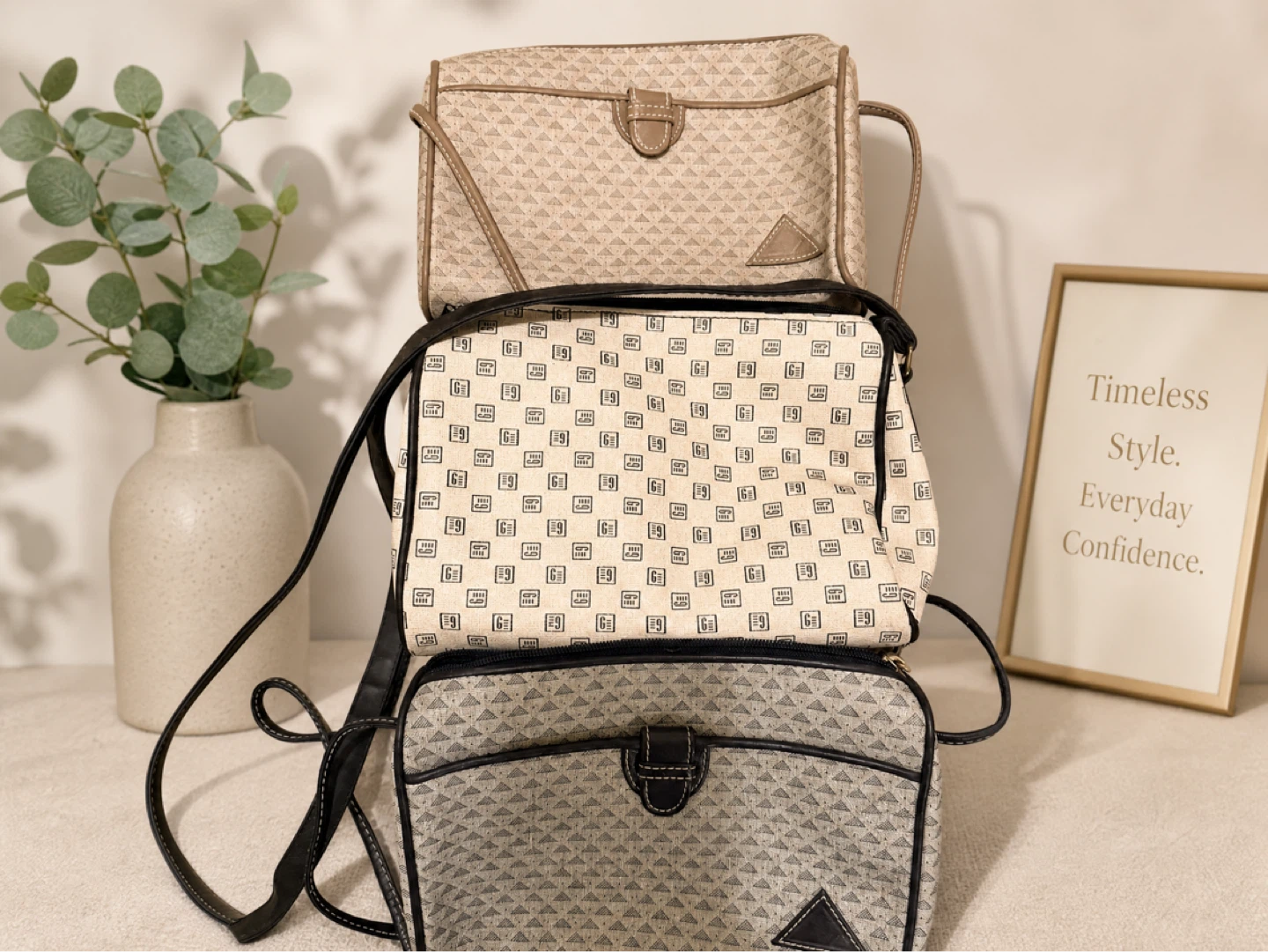 Three Vintage Crossbody Bags
