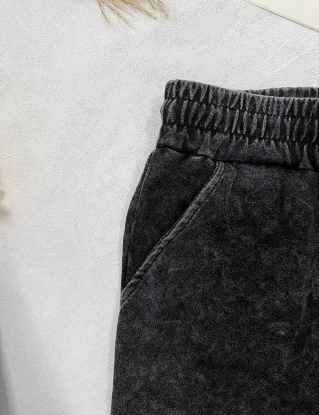 New Washed Black T-Shirt and Shorts Set - photo 4
