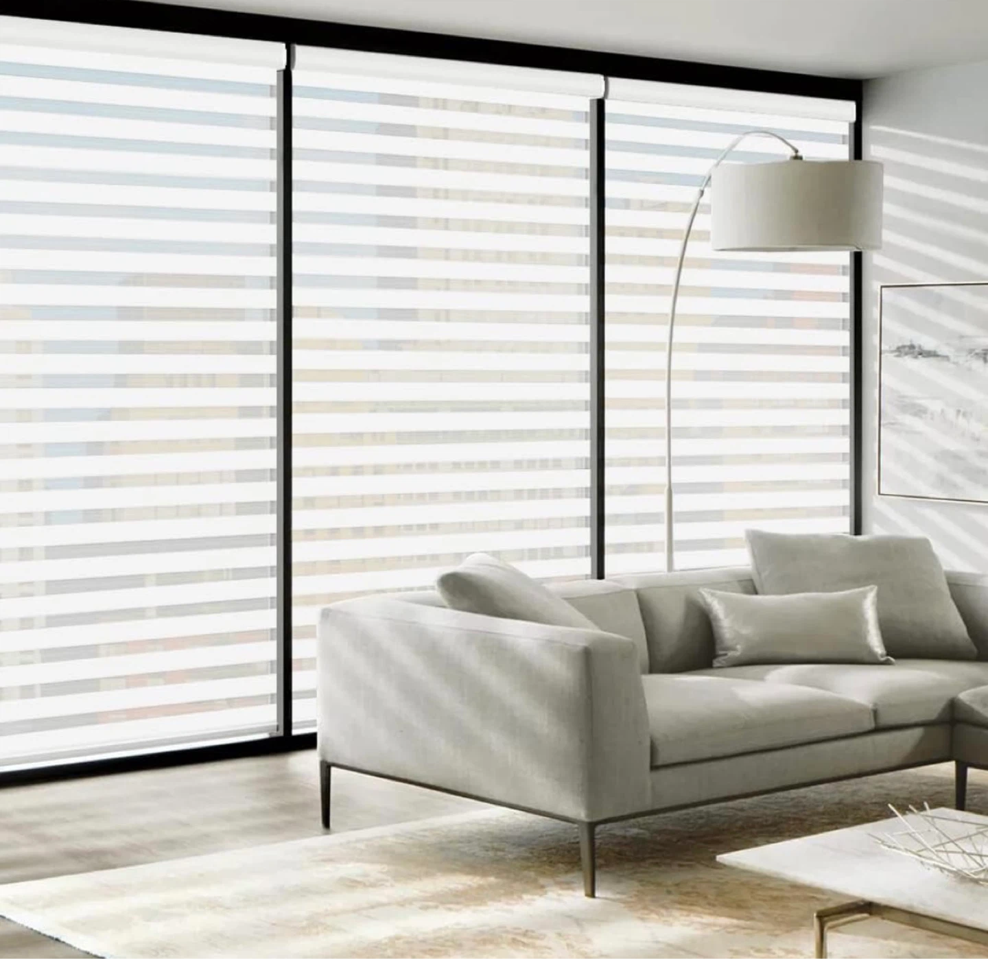 White Light Filtering Zebra Blinds (70”Wx 72”H) - photo 2