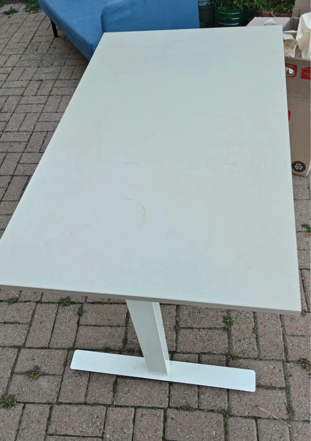 🔥Moving Sale🔥 IKEA TROTTEN Sit/Stand Desk, White, 120x70 cm