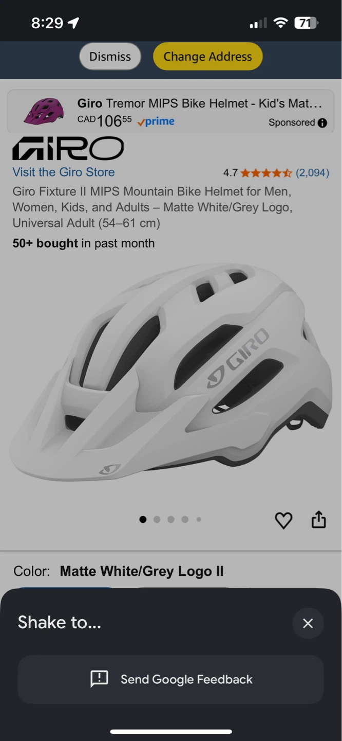 Giro Fixture II MIPS Mountain Bike Helmet - Matte White/Grey