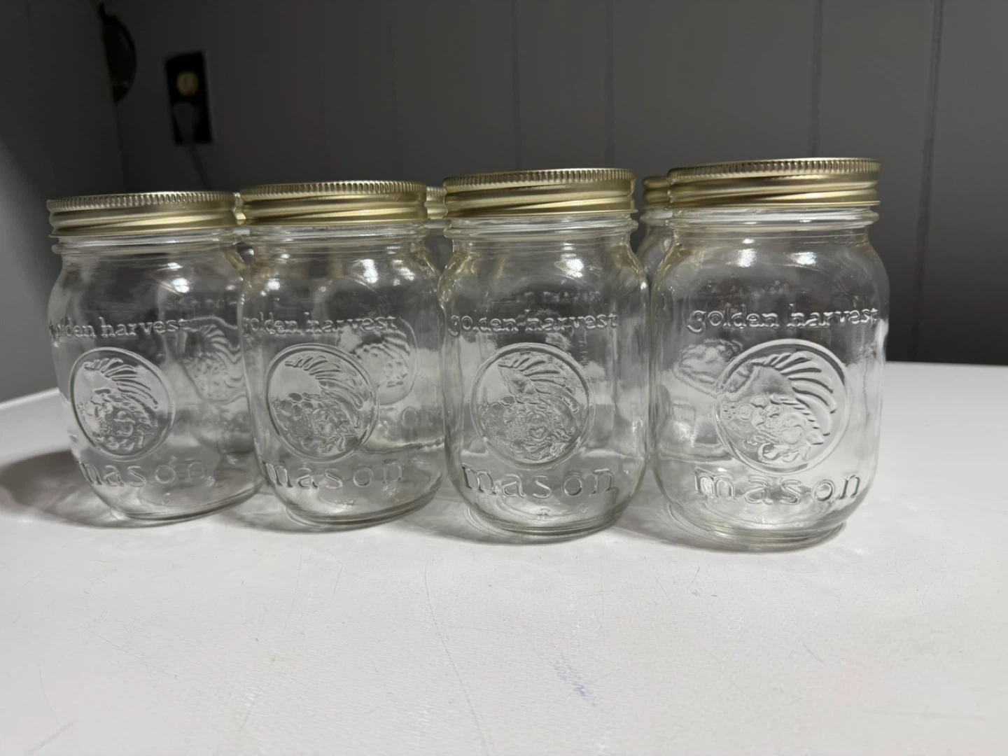 Set of 8 Mason Jars with Lids – Glass Canning Jars - photo 3