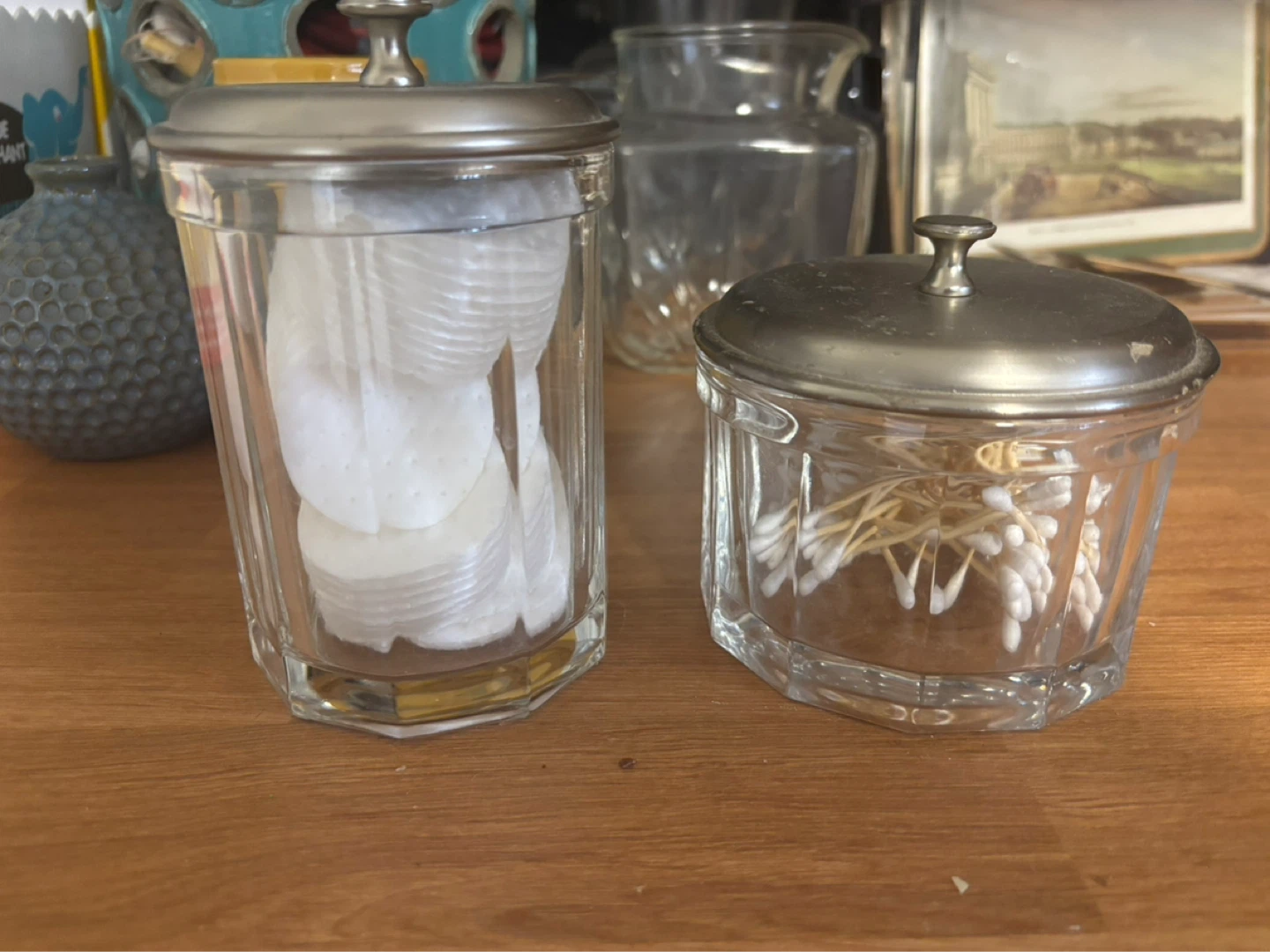 Glass Canisters with Lids (2)