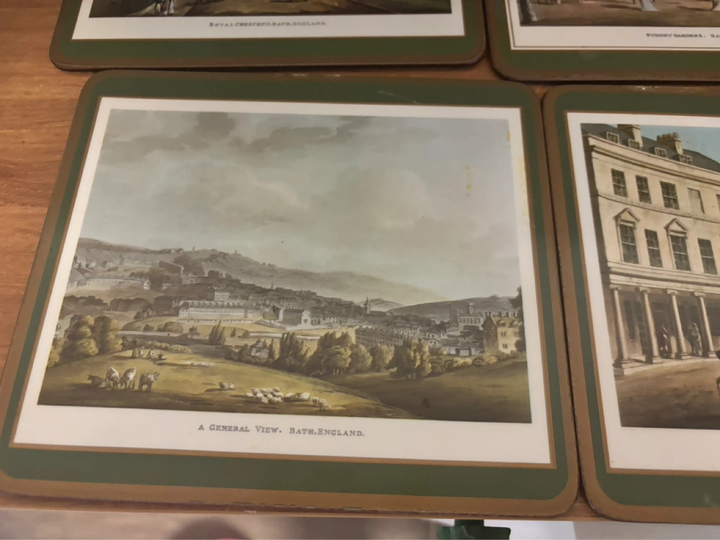 Set of 6 Vintage Coasters - Scenes of Bath, England