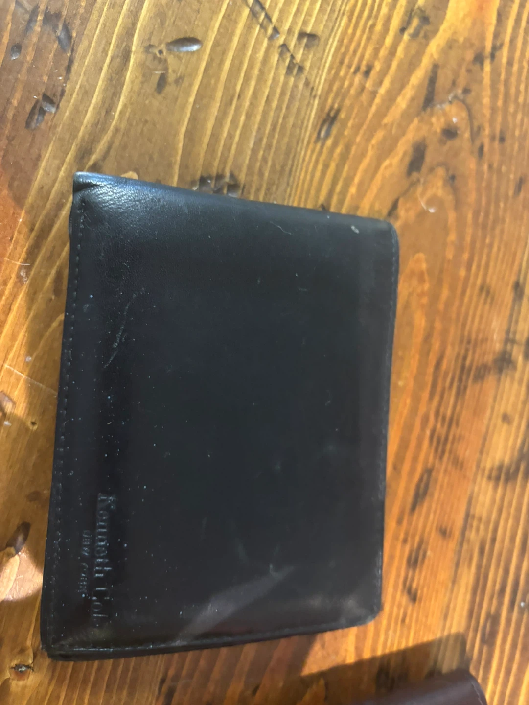 Kenneth Cole Black Leather Bi-Fold Wallet