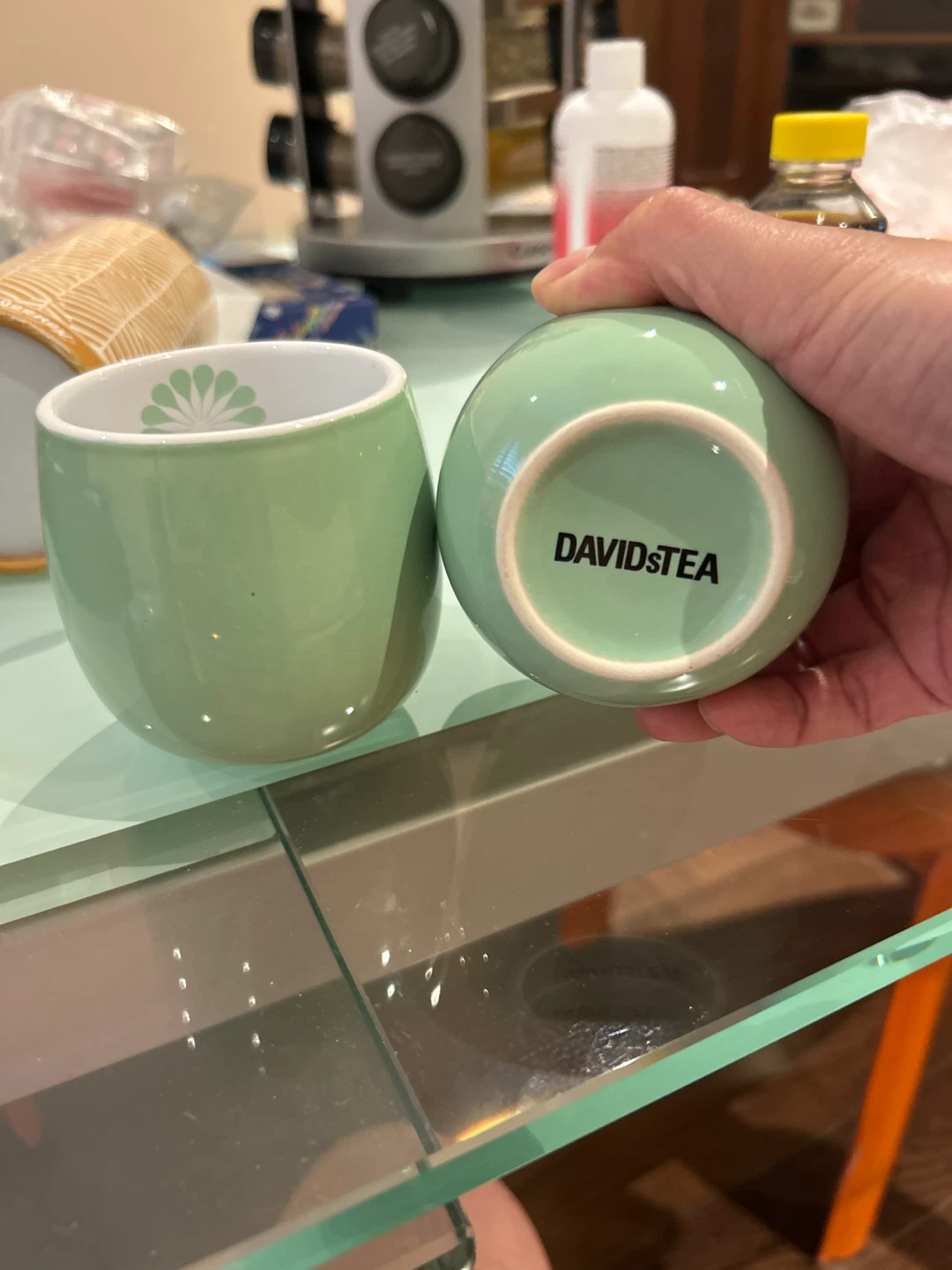 DAVIDsTEA Green Ceramic Cups (Set of 2)