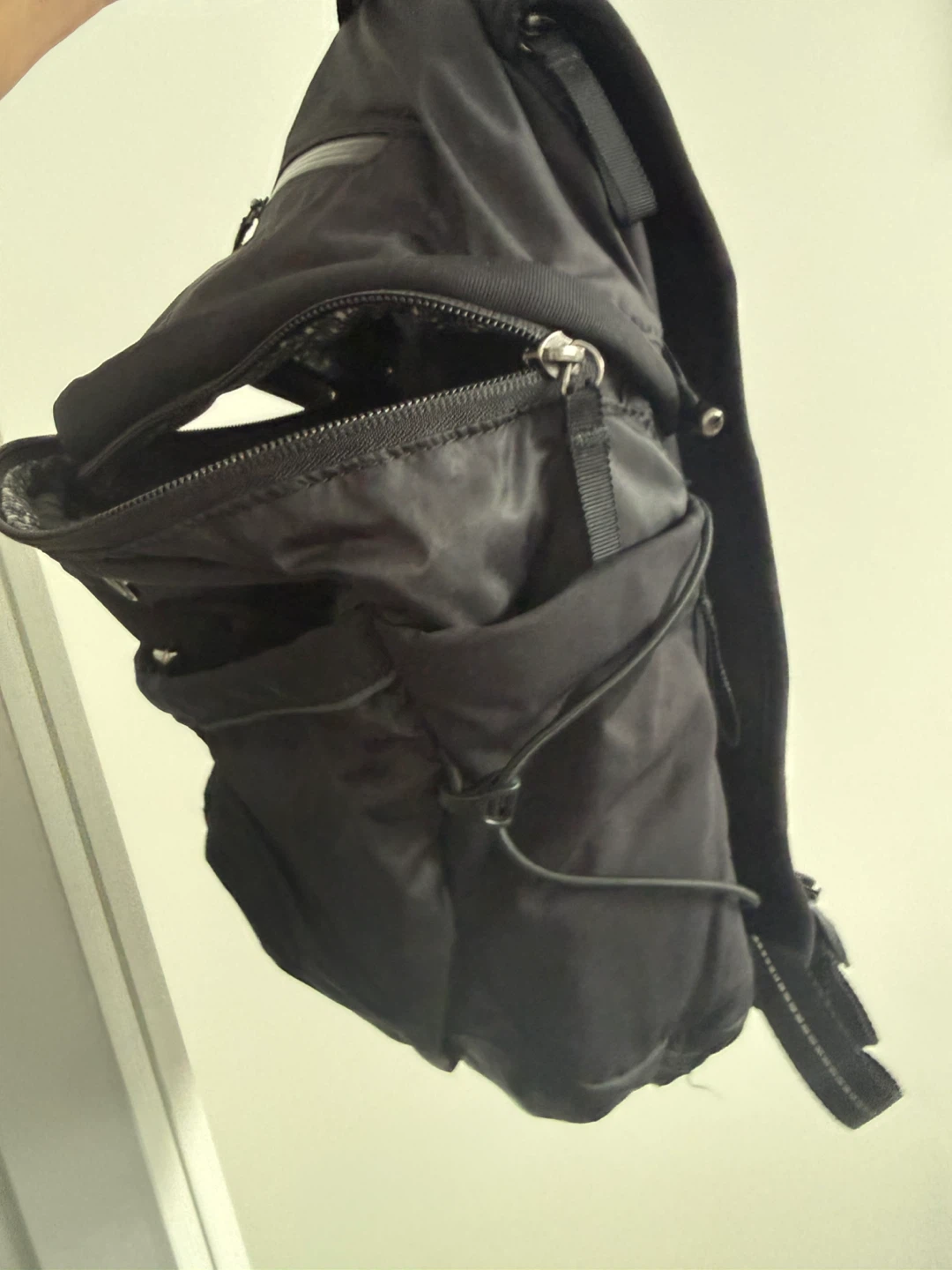 Lululemon Black Sling Backpack with Polka Dot Detail - photo 2